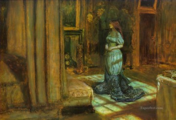 Víspera de San Agnus Prerrafaelita John Everett Millais Pinturas al óleo